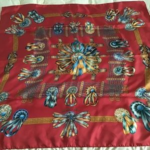 Hermes huge gorgeous scarf.. worn once. Beautiful vibrant colors.